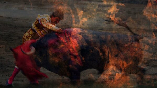 17 Whim of Color The Bullfight Bullfighter and Bull