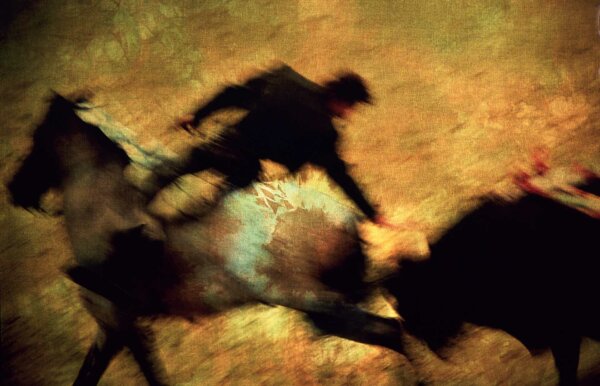 21 色の戯れ　スペイン闘牛　騎馬闘牛士の芸