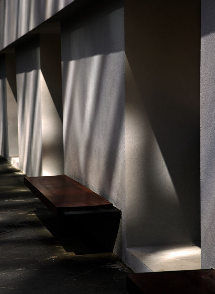 Look of Bilbao 27 A bench surrounded by light and shadow